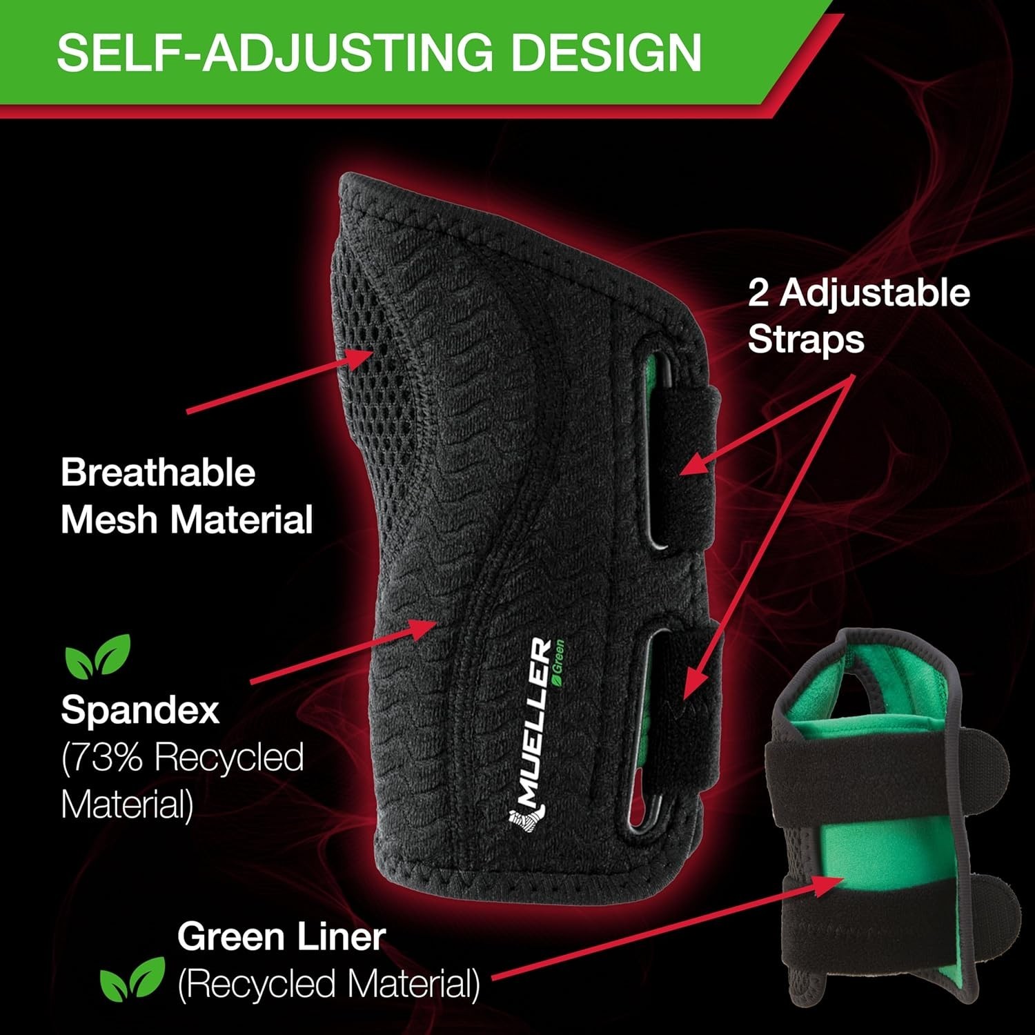 Lightweight Adjustable Wrist Support for Arthritis & Tendonitis – Left Hand