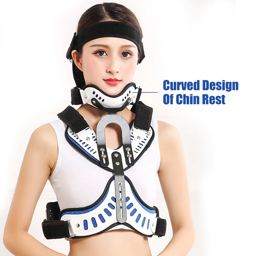 Breathable Adjustable Cervical Collar Spine Thoracic Orthosis Fixed BracePosture
