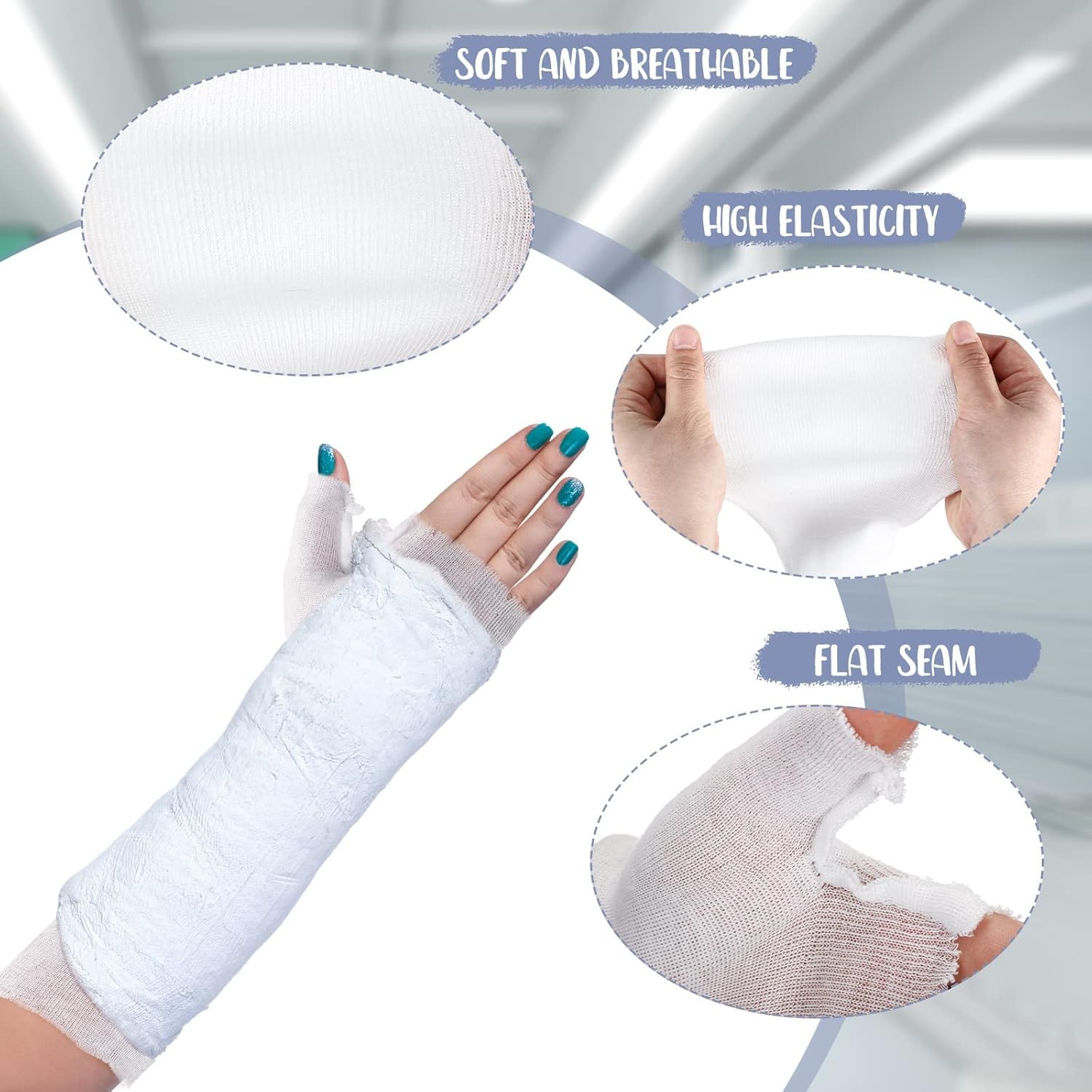 Tubular Stockinette Tubing Cotton Stockinette Wrap Use Elastic Arm Cast Cosplay