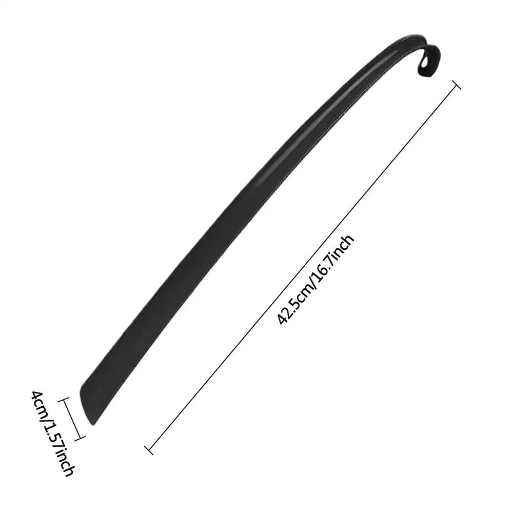 42.5X4X2.2Cm Easy to Use ABS Long Handle Shoes Horn Artifact Pull Pumping Shoes