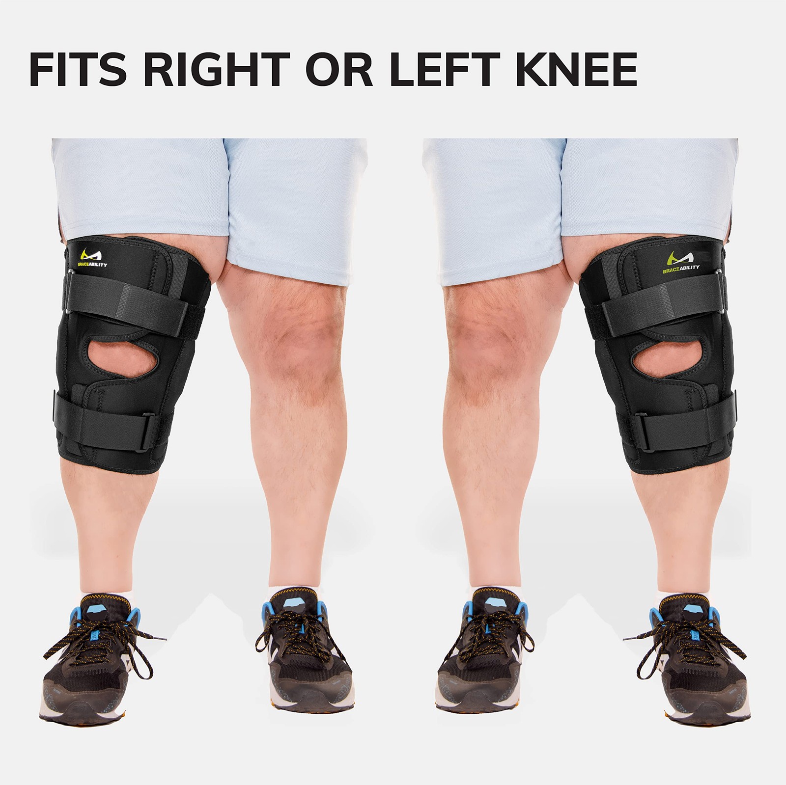 BraceAbility Obesity Hinged Knee Brace – Plus Size Large Wraparound Support