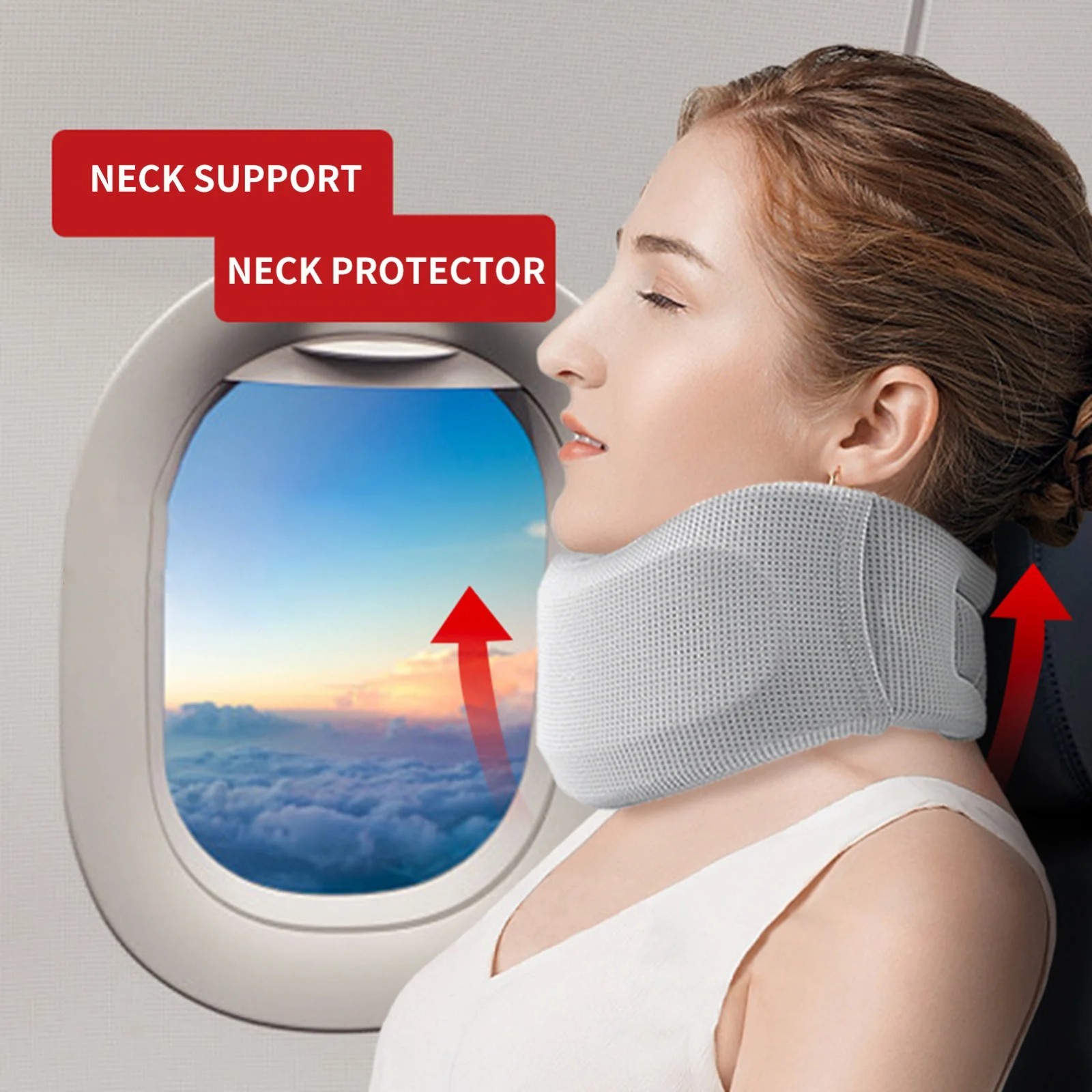 Adjustable Foam Neck Brace Soft Support Collar Travel Sleep Pain Relief
