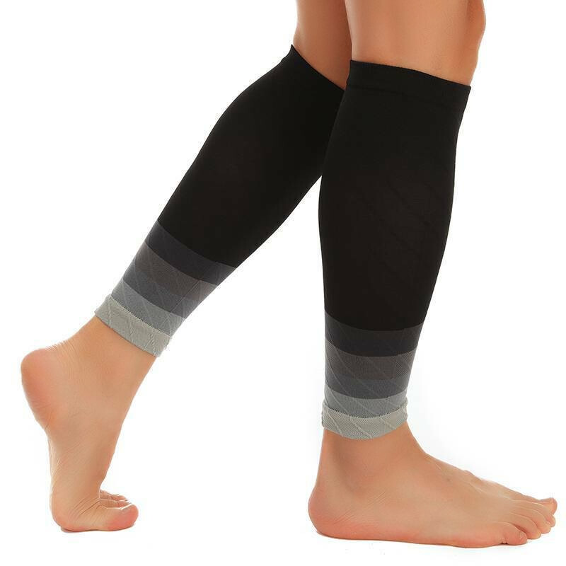Pair Men Women Compression Socks Calf Sleeve Leg Support Brace 15-20mmHg Running
