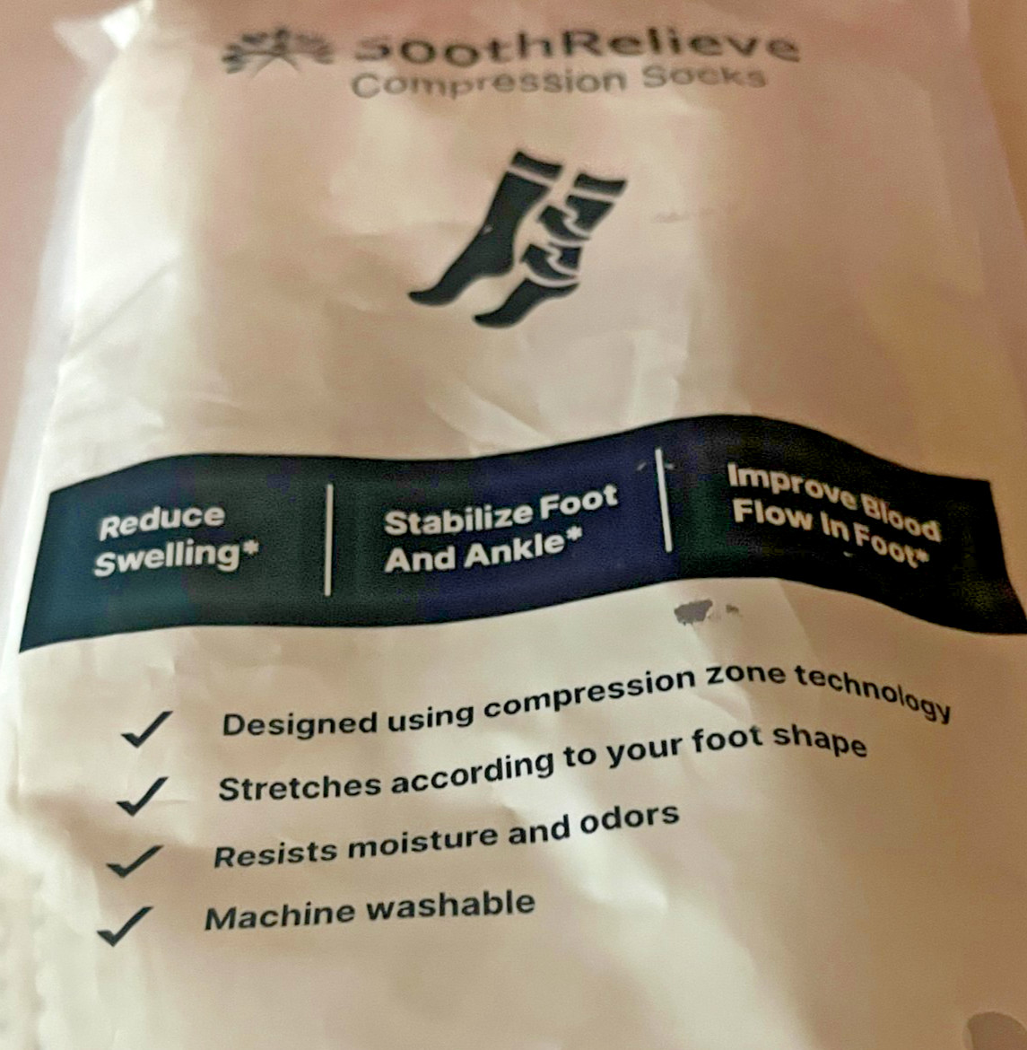 Sooth Relief Ankle Support Compression Foot Sleeves Lot of 5 pairs