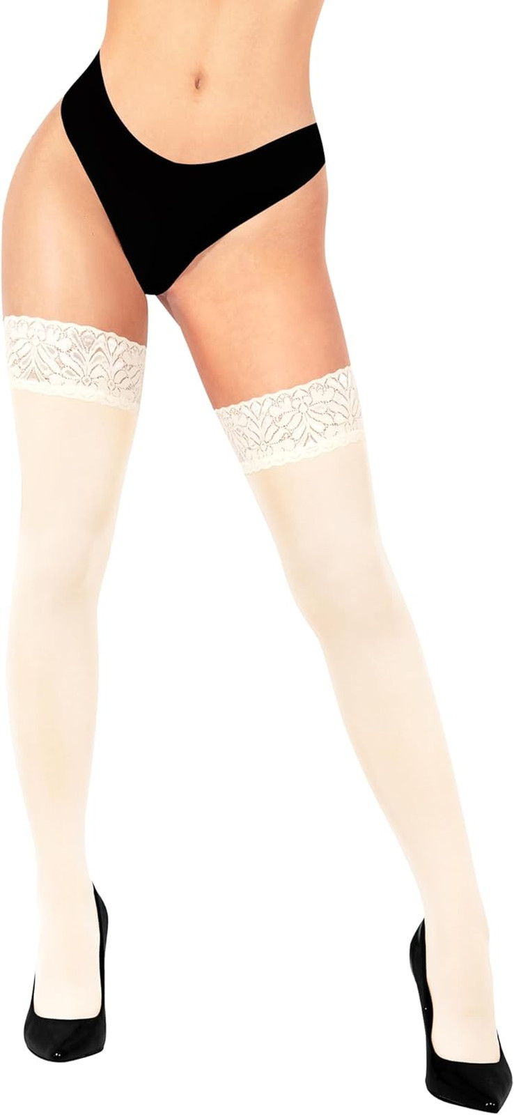 100% OEKO-TEX Certified – Italian Women’S Opaque Thigh High Stockings | Ultra So