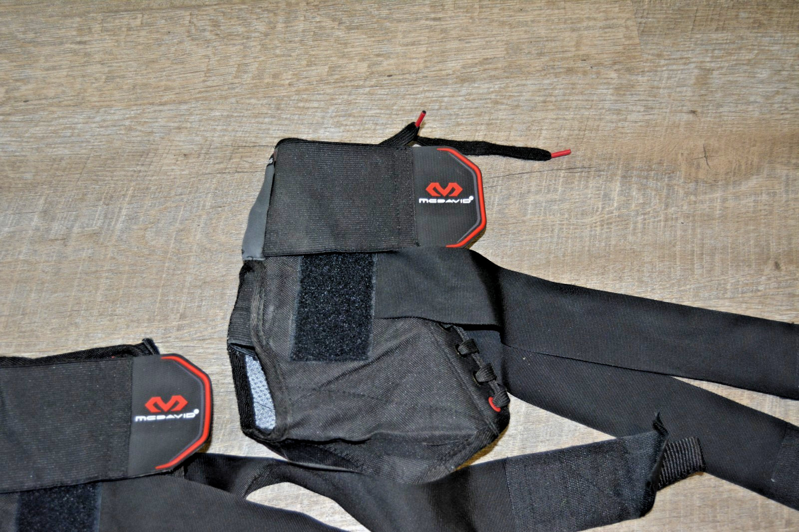 Set 2 McDavid 195 Ankle Brace Adjustable w/ Laces Black Unisex Stabilization