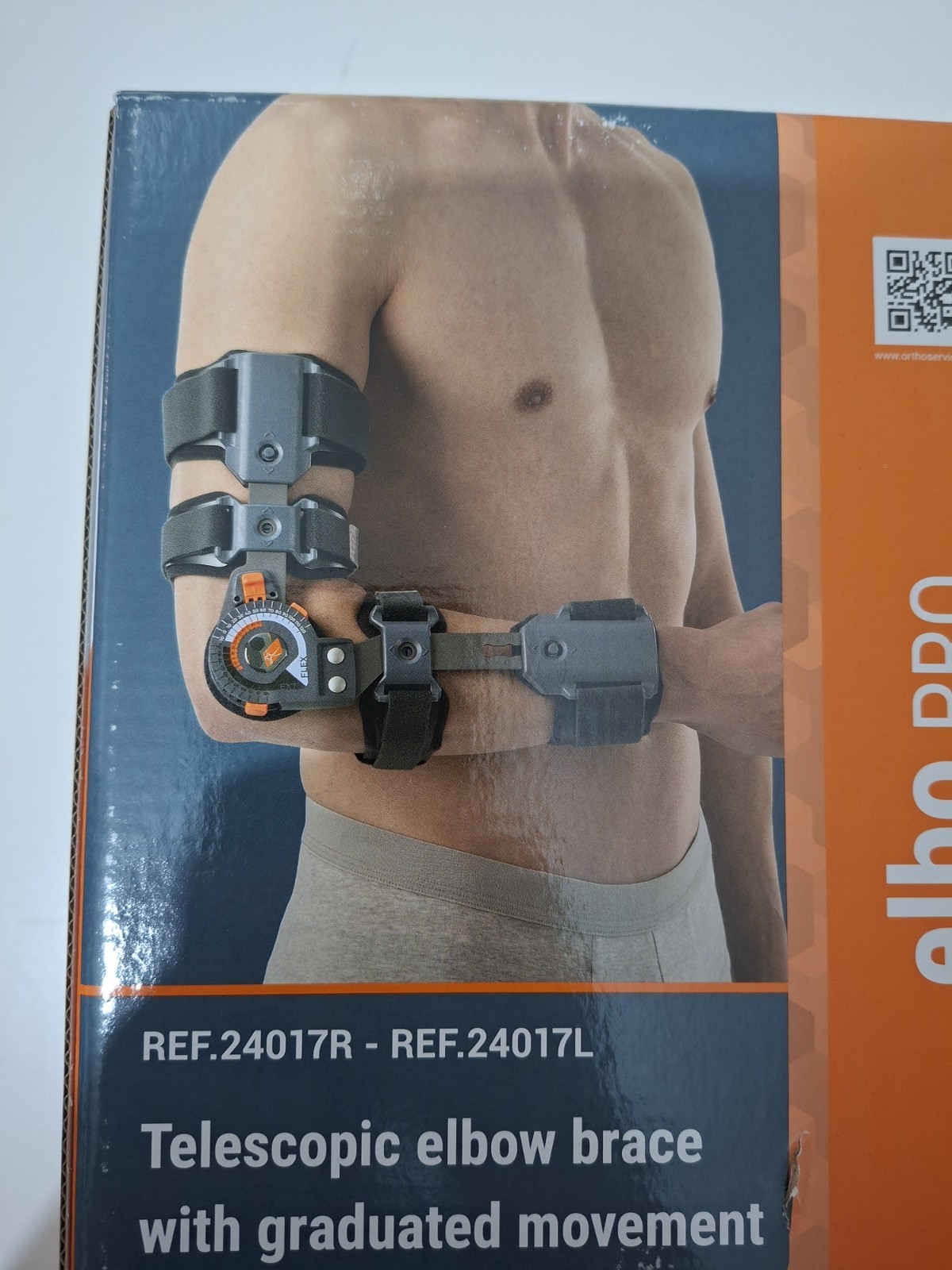 Elbow brace with adjustable angle.