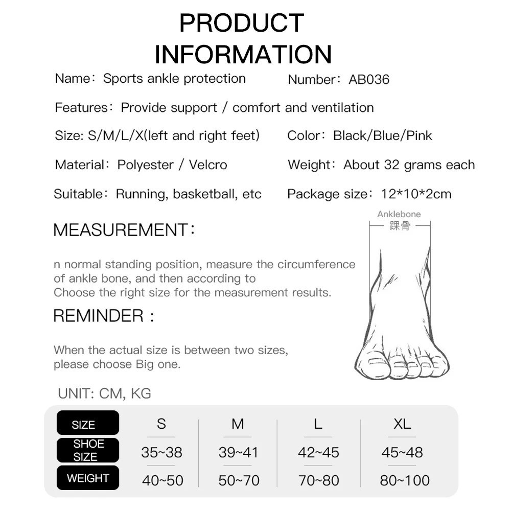 Ankle Brace Support Compression Sleeve Pain Relief Plantar Fasciitis Foot Wrap