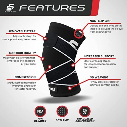 Sleeve Stars Knee Brace Support for Women & Men Knee Brace XXL/XL You Pick