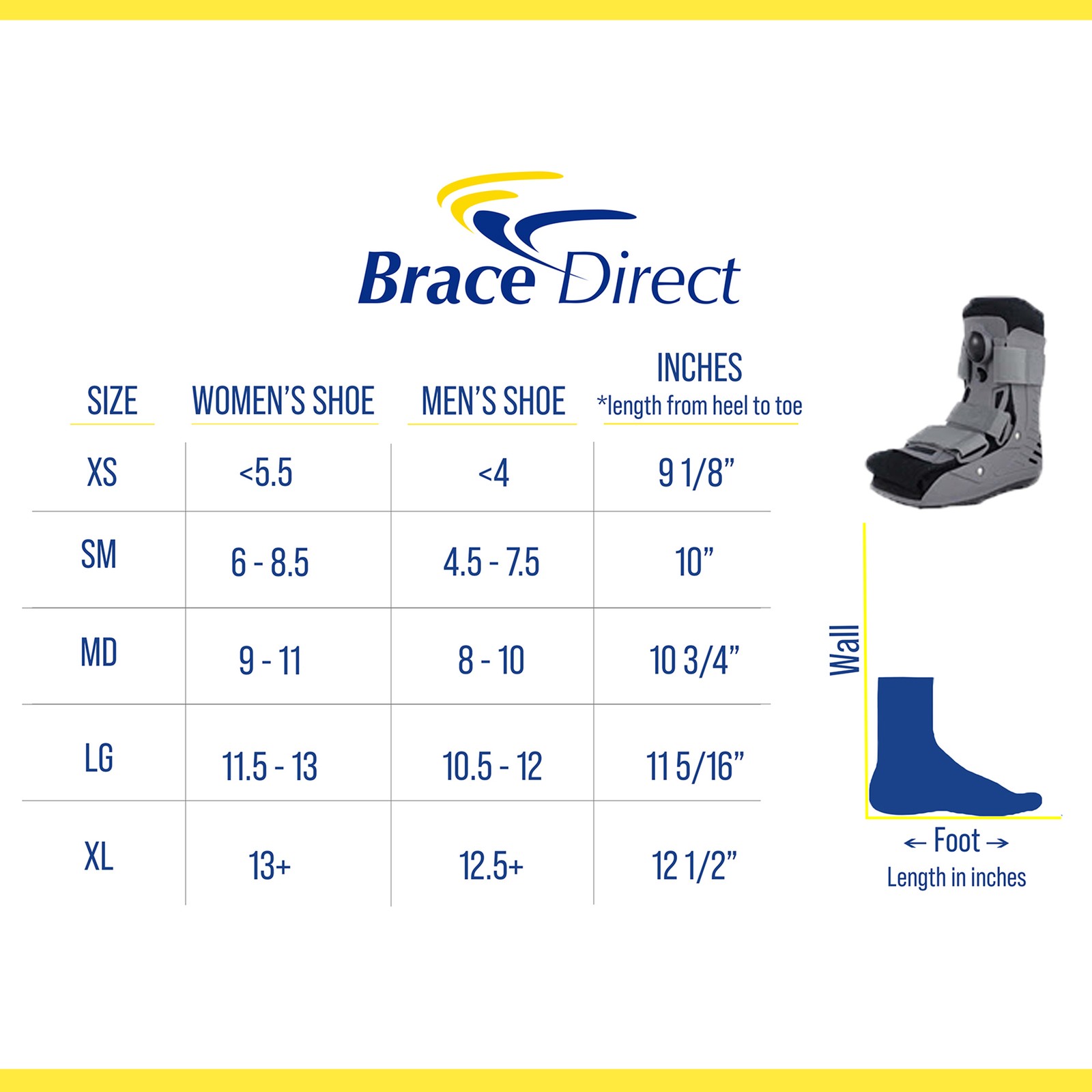 Short Full Shell Walking Boot, Ankle Air Cast Walker for Ankle and Foot Injury