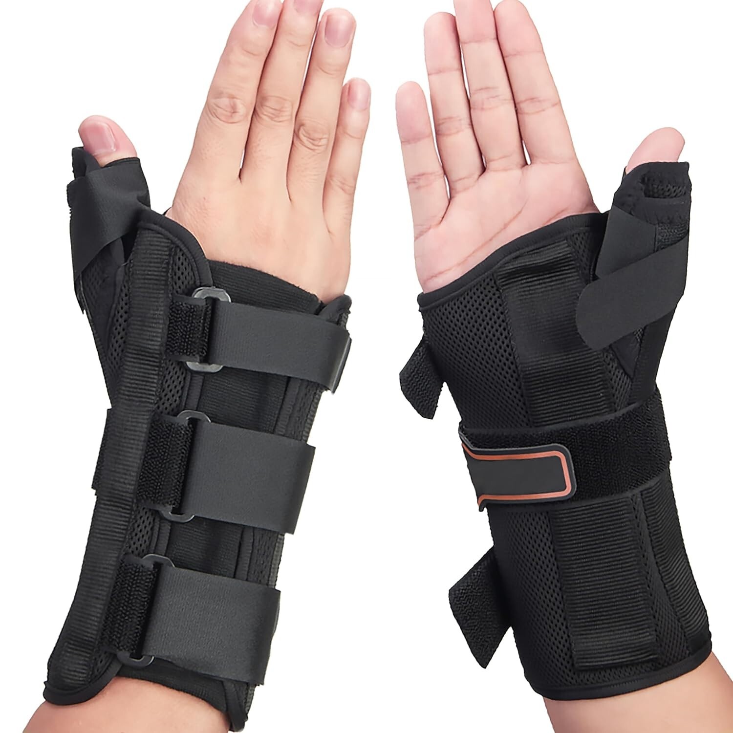 Medibot Wrist Brace & Thumb Spica Splint, (Left Hand – Large) Size Large