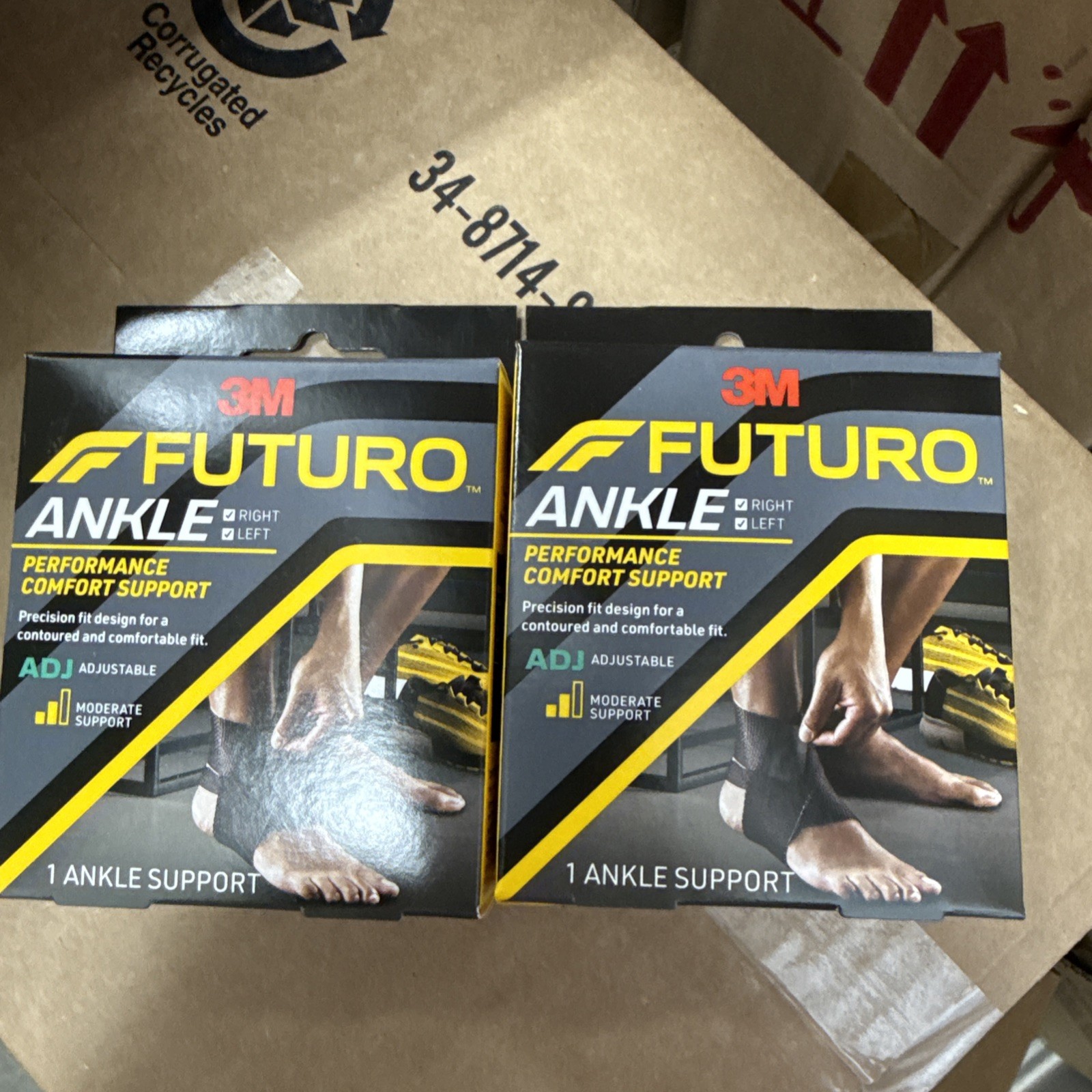 2 Pack: 3M Futuro ANKLE Comfort Support Adjustable Moderate Support (0623) E2D