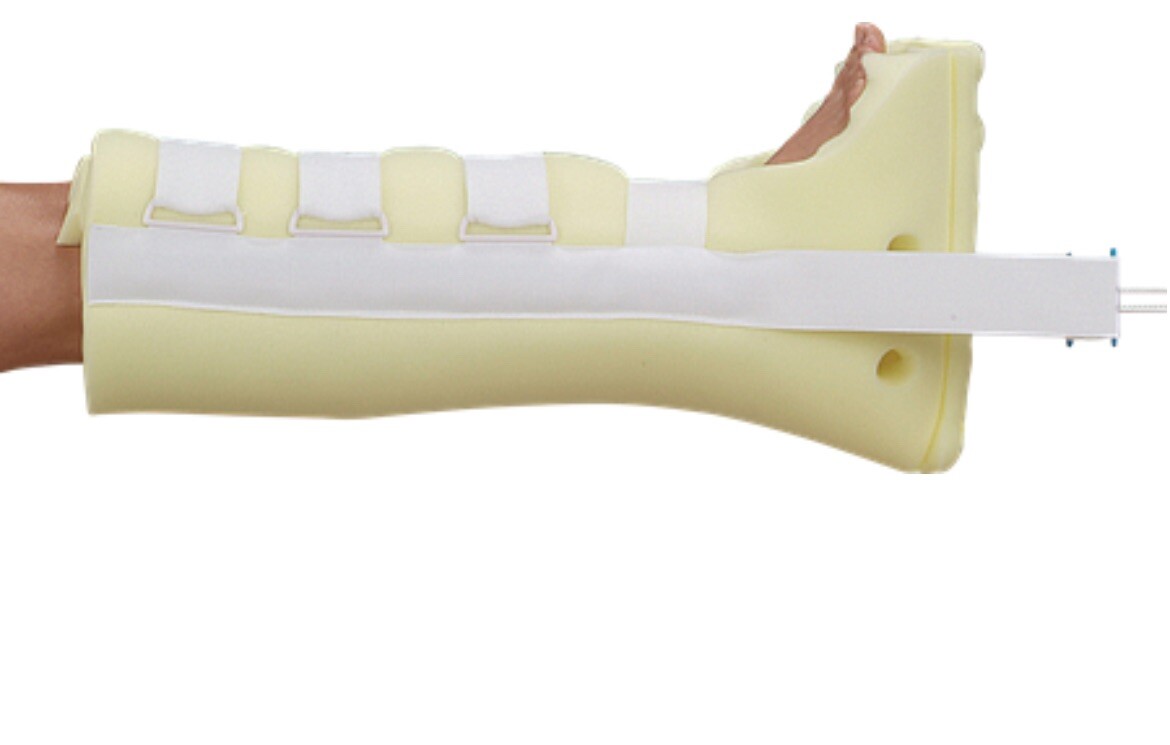 DEROYAL (SMALL) Bucks Traction Boot Full Foot W/ Spreader Bar Foam Yellow Sealed
