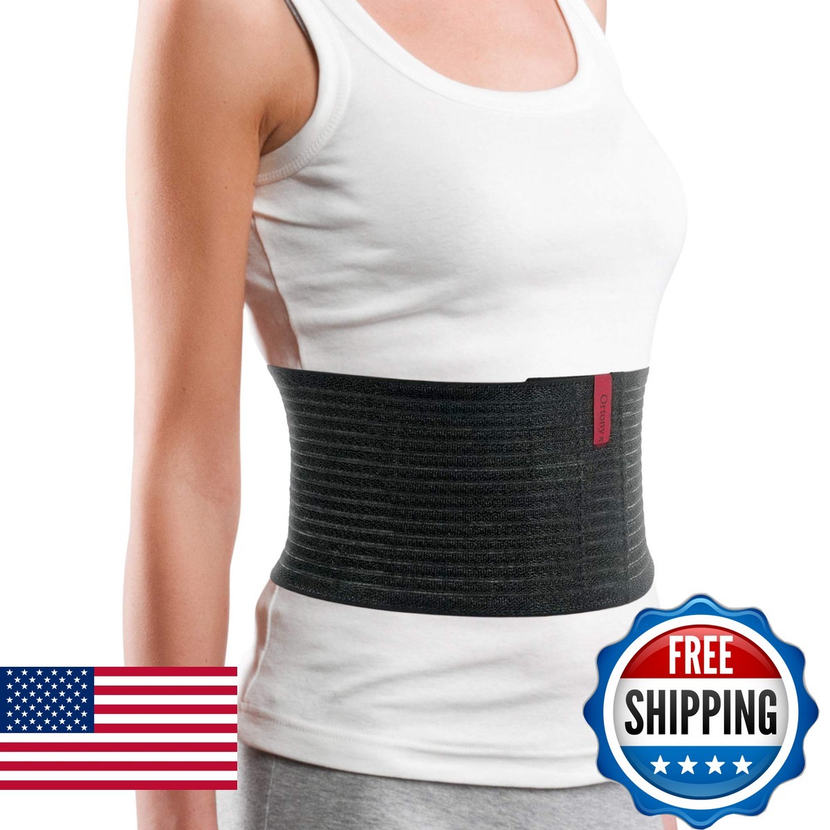 ORTONYX 6.25″ Abdominal Binder Black L/XXL
