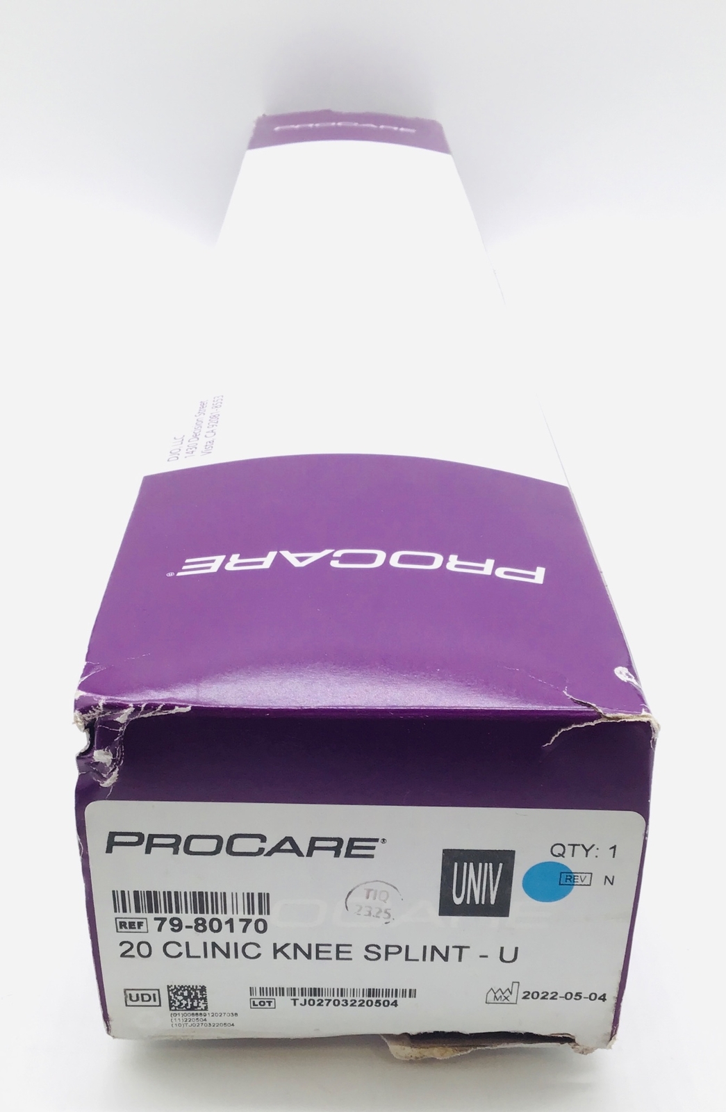 ProCare 79-80170 Clinic Knee Splint 3 Panel Immobilizer 20″ – NEW