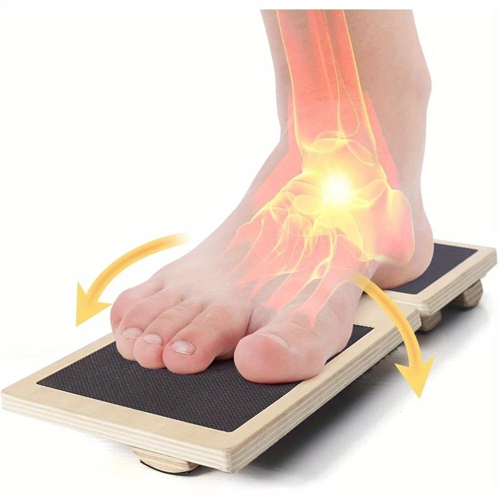 Ankle Strengthener Exerciser for Sprained,Non-Slip Wood Wobble Board
