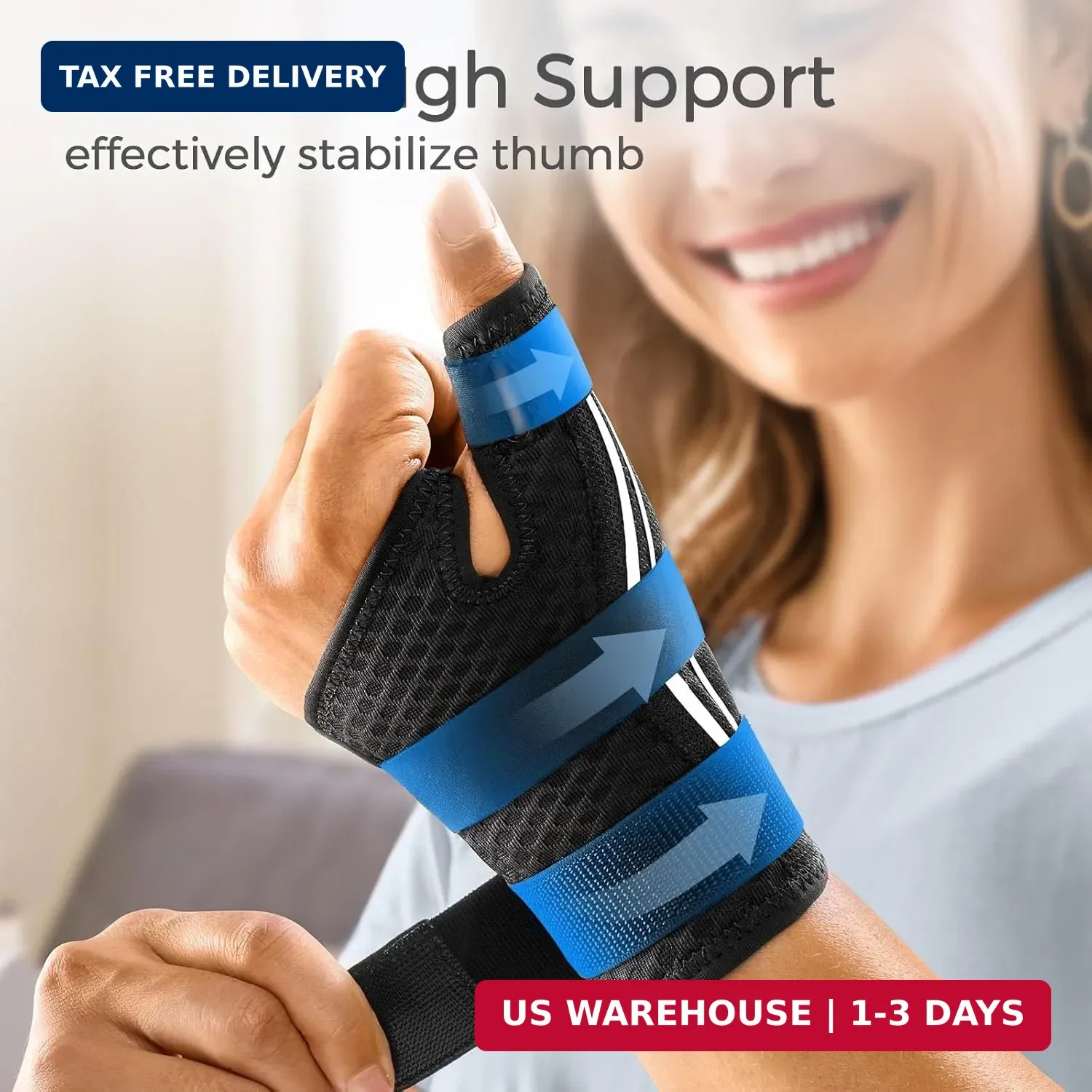 FREETOO Thumb Brace Support Right Hand or Left Hand for Arthritis Pain and Suppo