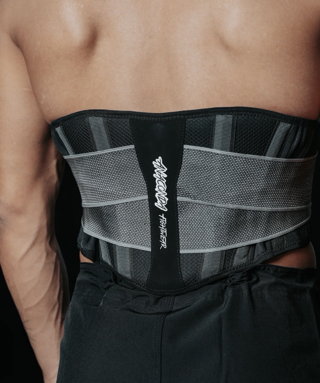 Anaconda Fightwear Back Brace, Size L, Black/Gray, 2 available