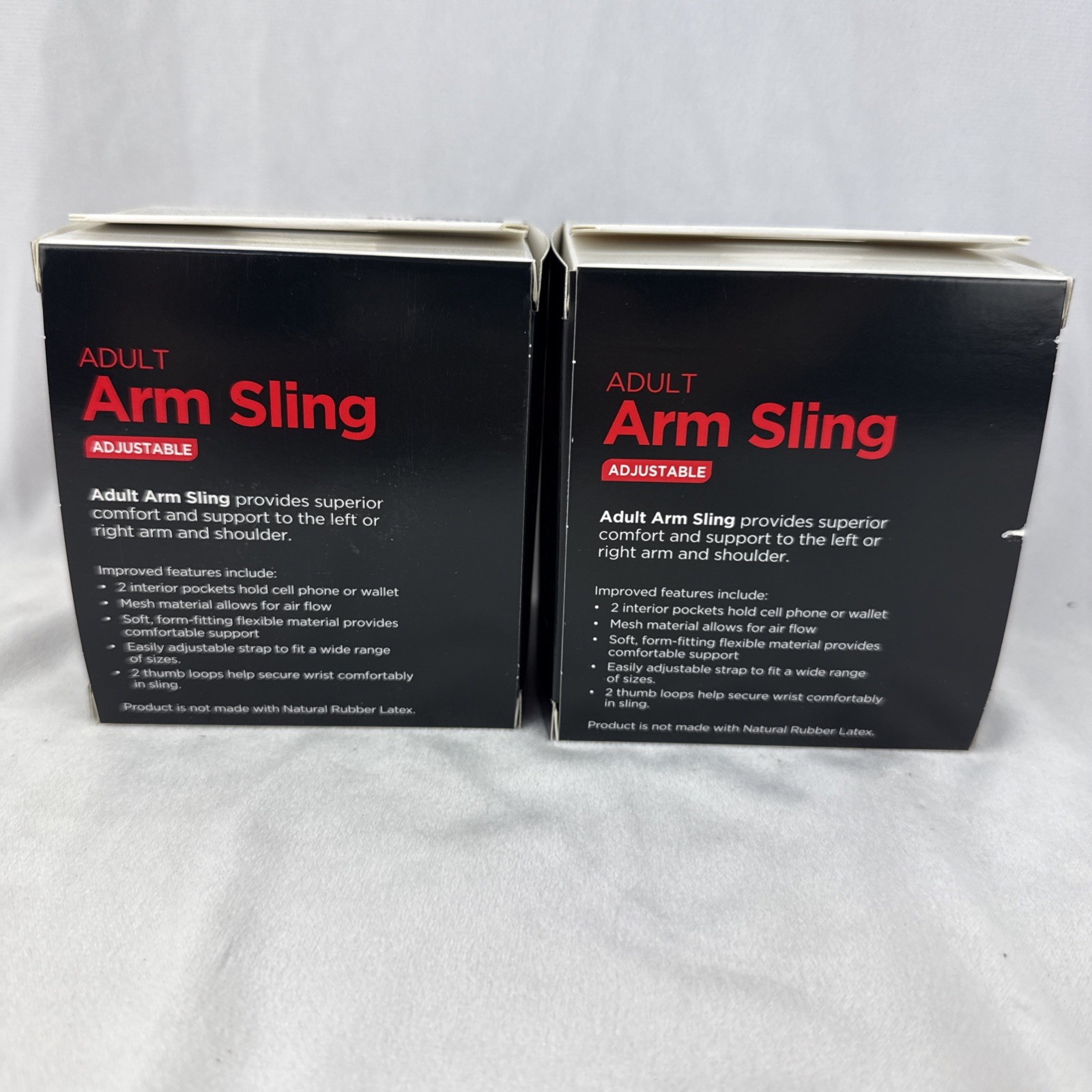 2 Pack Equate Lightweight Adult Adjustable Arm Sling One Size Black