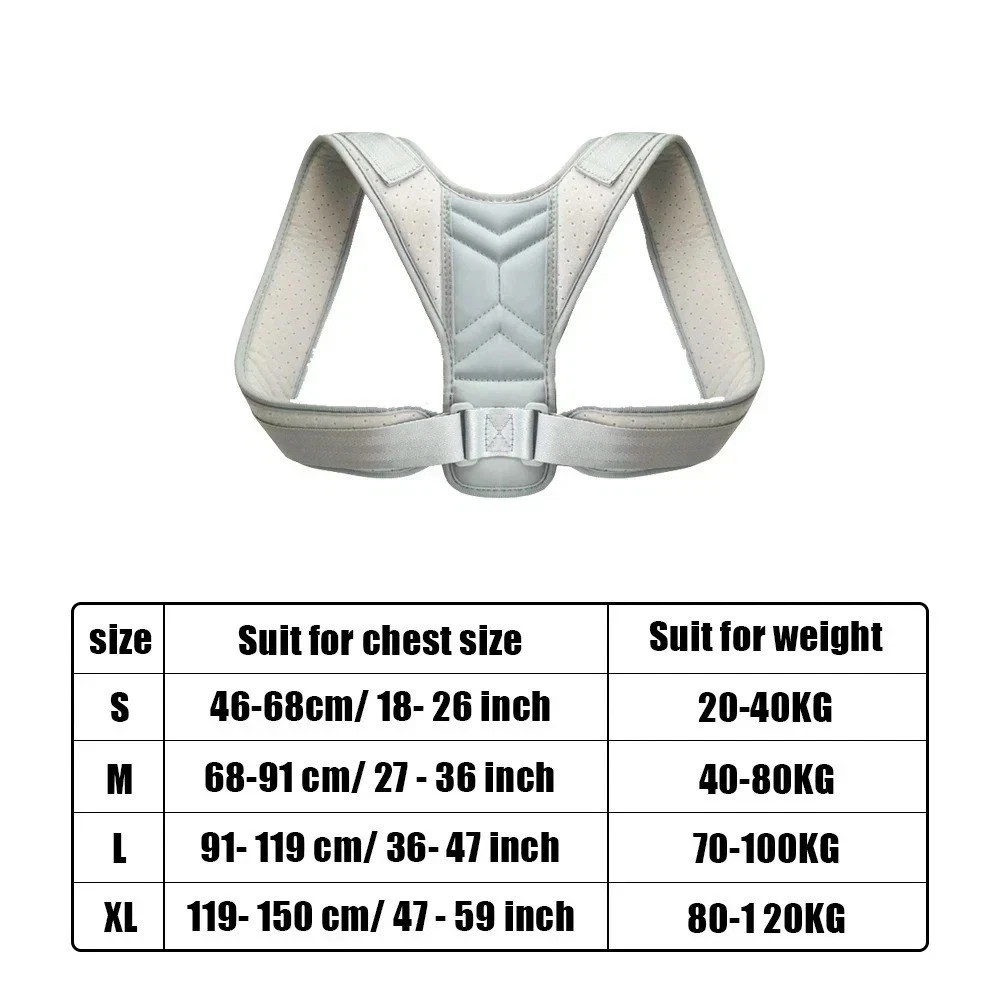 True Fit Posture Corrector Belt Adjustable Back Brace Straightener For Men Women
