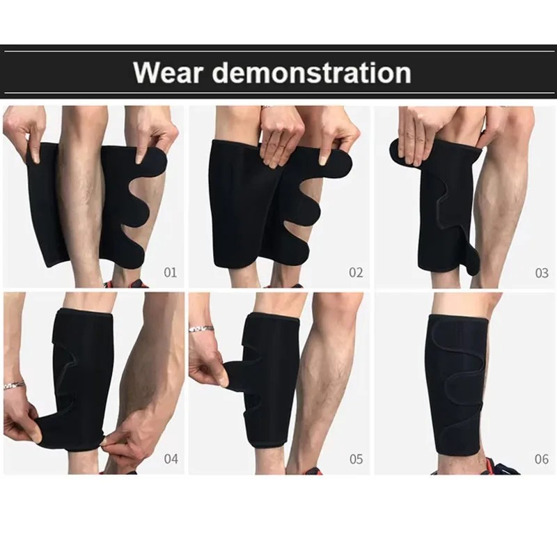 Calf Brace Adjustable Shin Splint Support Leg Compression Muscle Swelling Wrap