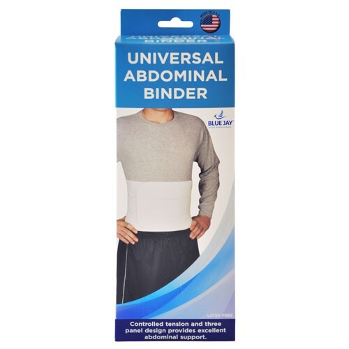 Blue Jay White Universal Abdominal Binder 9″ Adjustable Compression & Support