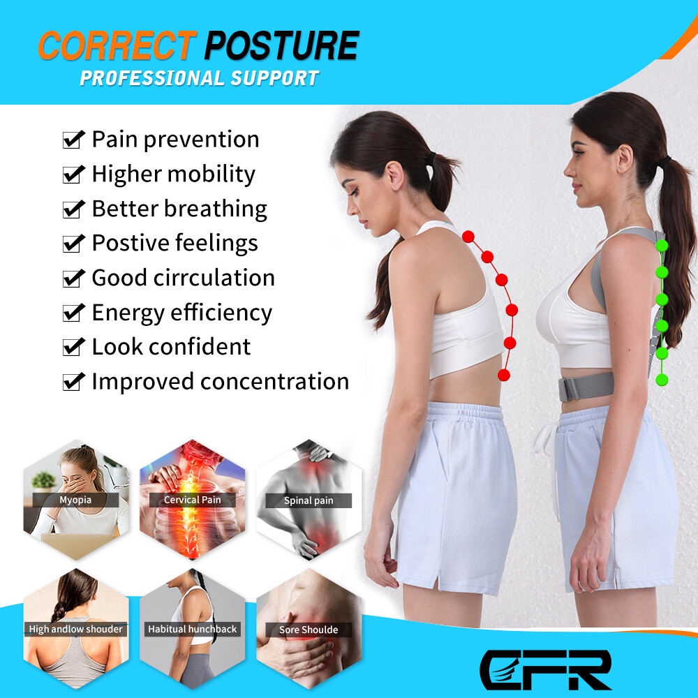 Posture Corrector Support Back Shoulder Brace Belt Band For Men Women