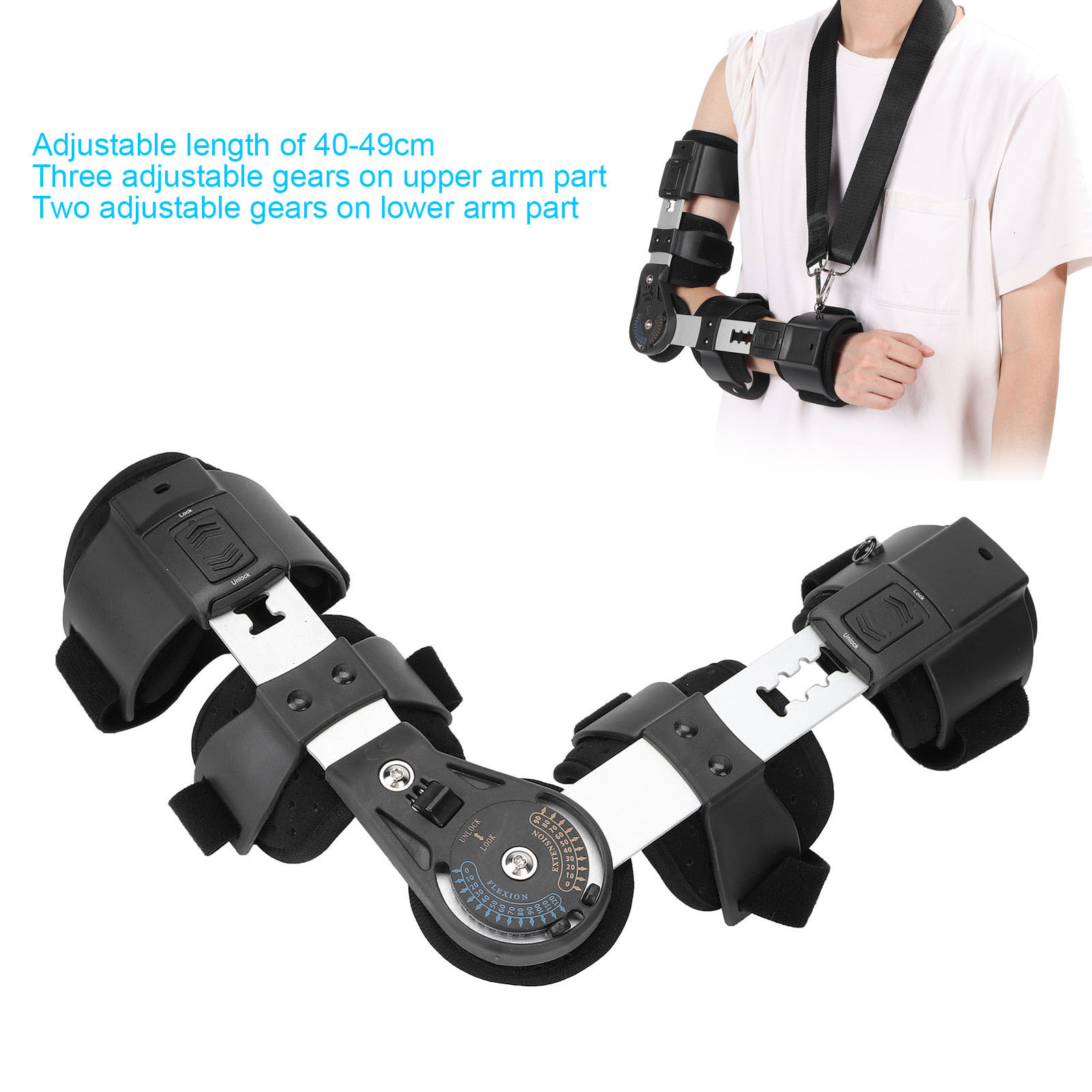 Elbow Support Brace Adjustable Arm Injury Recovery Elbow Brace Stabilizer Wi