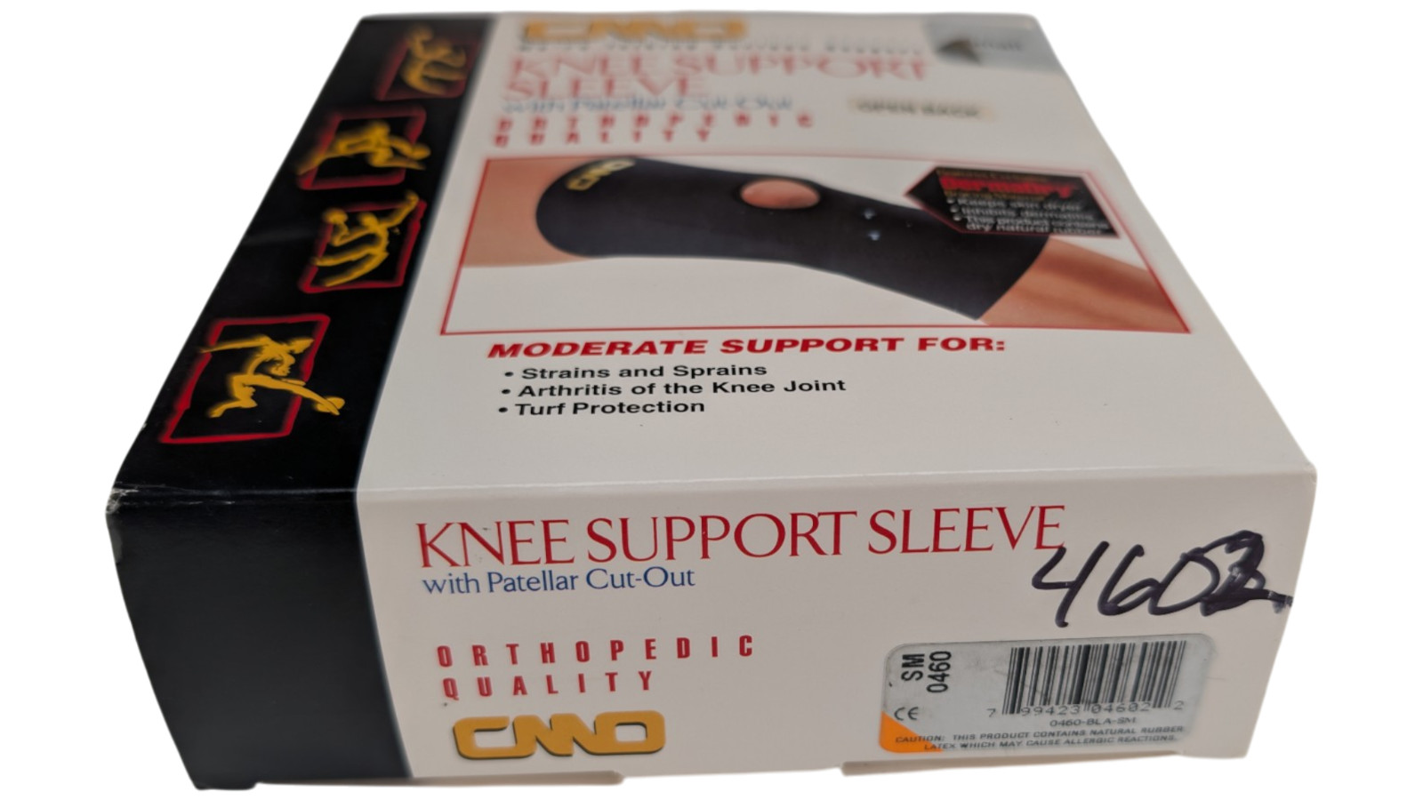 CMO Knee Support Sleeve with Patellar Cut-Out, Open Back, Small