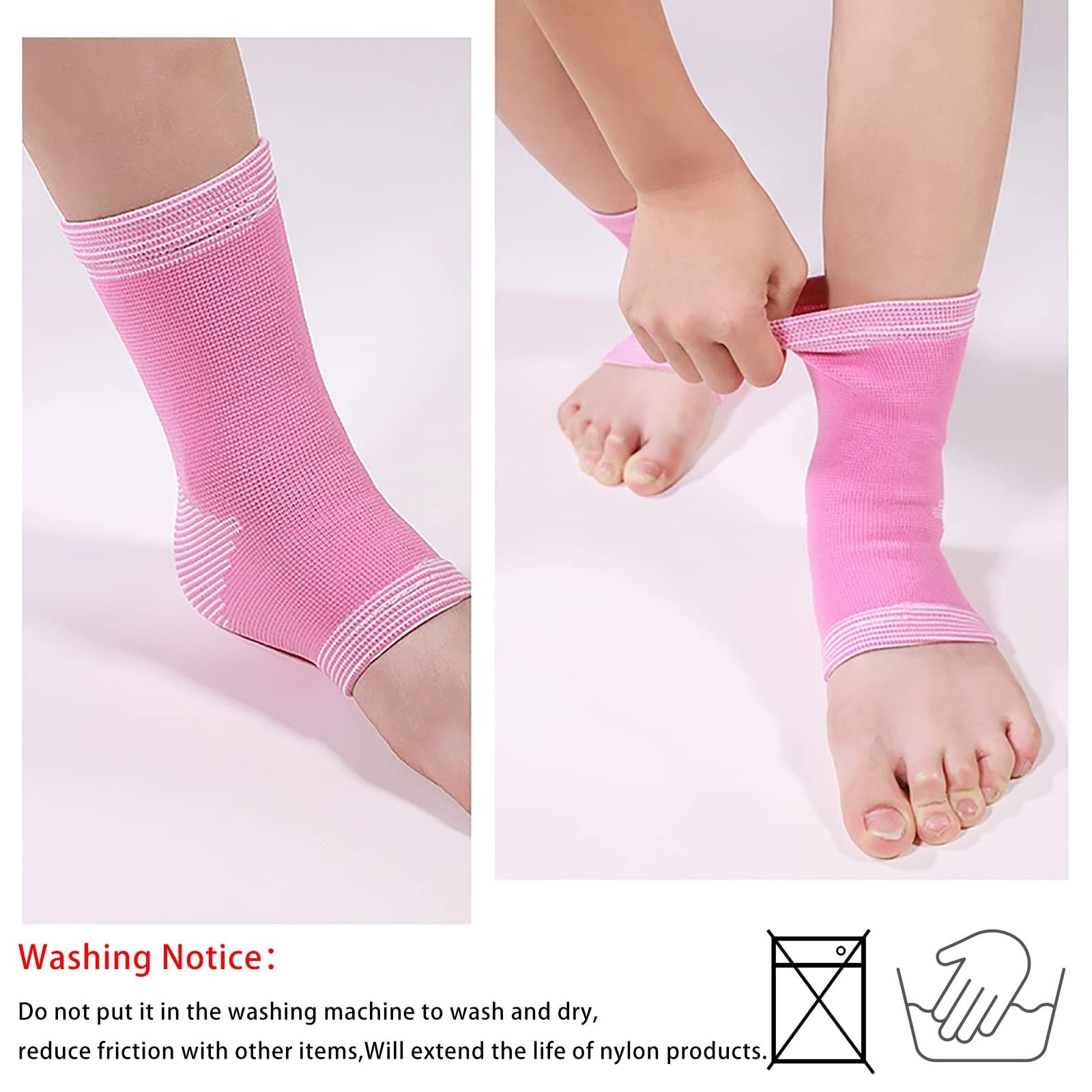 1 Pair Blue Kids Compression Sleeves Foot Arch Support Children Ankle Brace