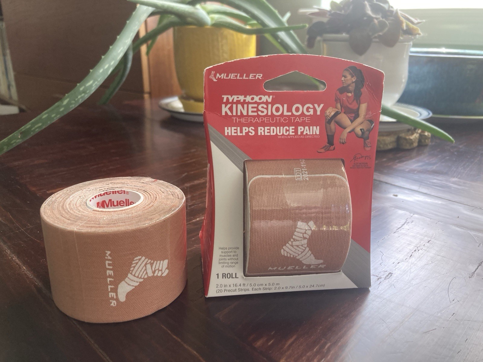 Mueller Typhoon Kinesiology Tape – Beige, 20 Precut Strips. Each Strip 2 x 9.7in
