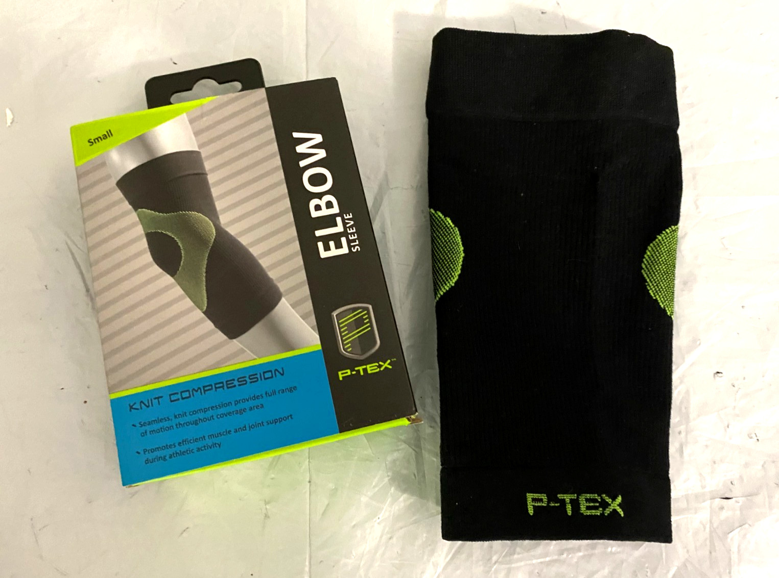 NEW P-tex E400 Knit Compression Elbow Sleeve Size SMALL