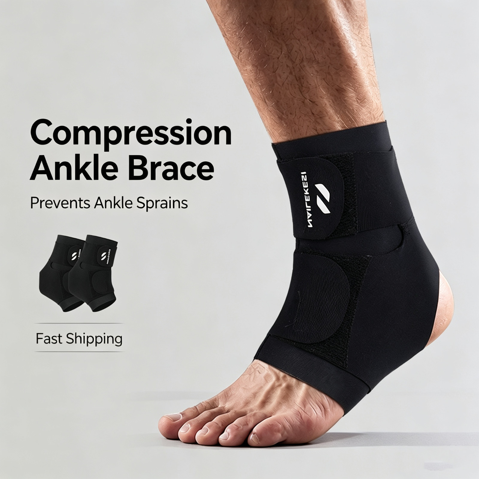Adjustable Compression Ankle Brace Unisex Ankle Stabilizer for Sports & Ankle