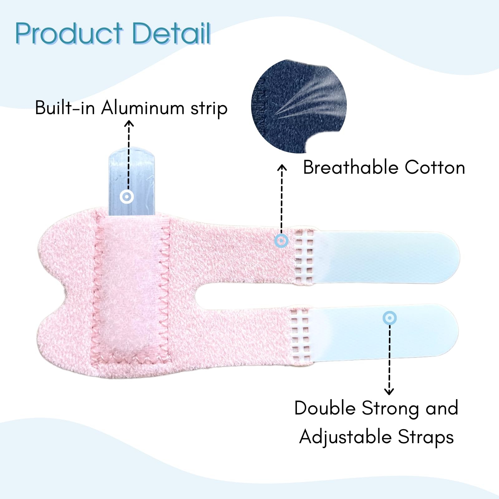 5 Pcs Thumb Finger Splint,Trigger Splints,Finger Small, Pink