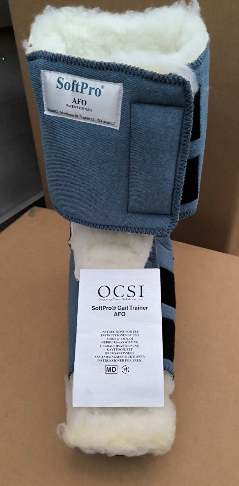 SoftPro Gait Trainer AFO Boot Medium Smooth (no Front Strap,blue) 1 PCs.