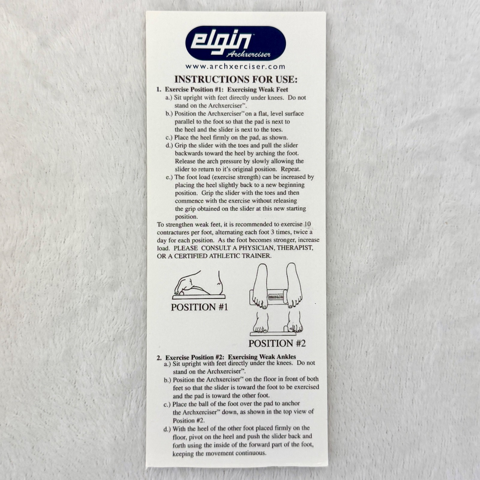 Elgin Archexerciser Foot Arch Strengthener for Planter Fasciitis Heel Spur Etc