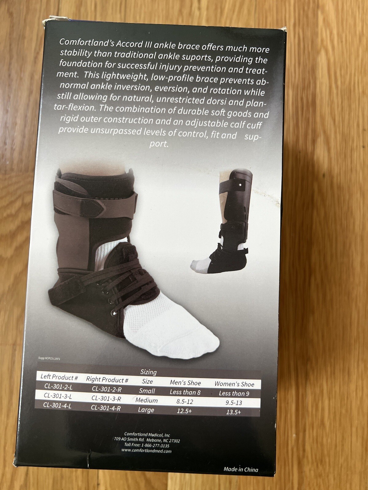 Comfortland Accord III Ankle Brace Medium Right // CL-301-3-R