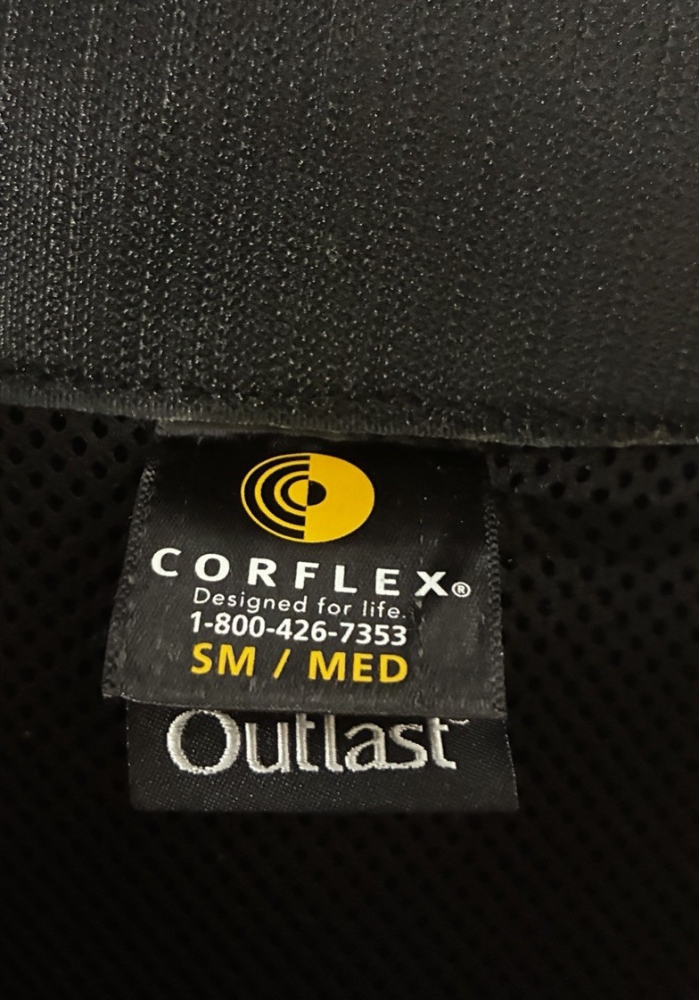 Corflex Outlast Lace Align Spine Back Brace Support Belt Small Medium