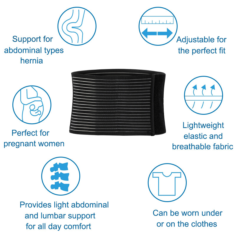 Ergonomic Umbilical Hernia Belt – Abdominal Support Binder with Compression Pad