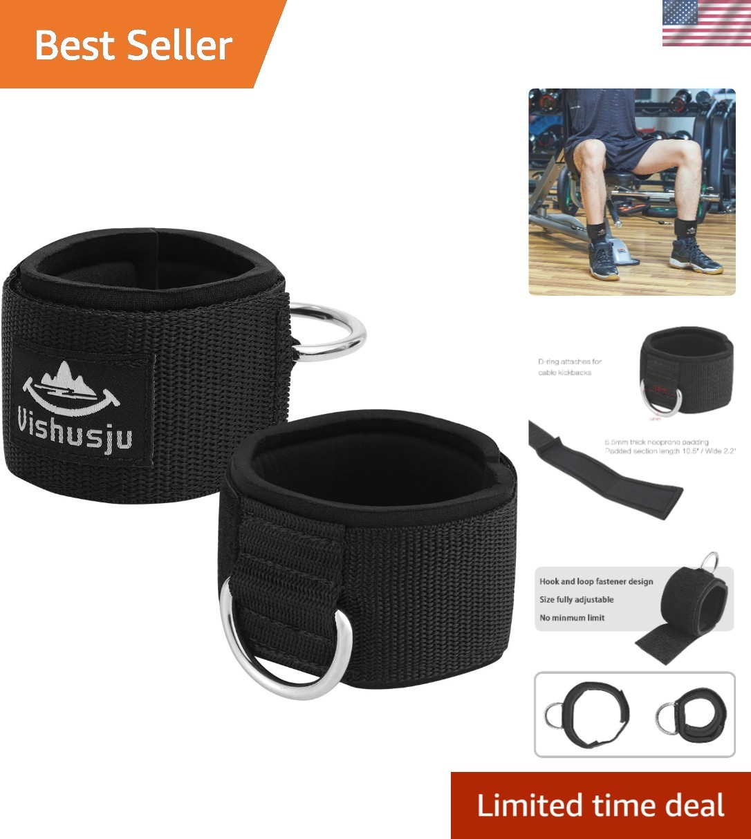 High-Quality Adjustable Ankle and Wrist Cuffs for Effective Strength Training