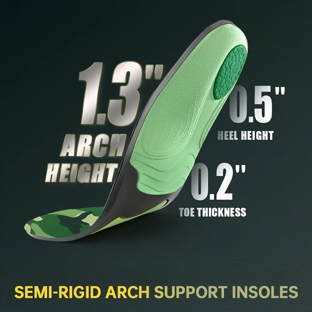 1 Pair Men Women Corrective Insoles, EVA High Arch Support Insoles Foot Support