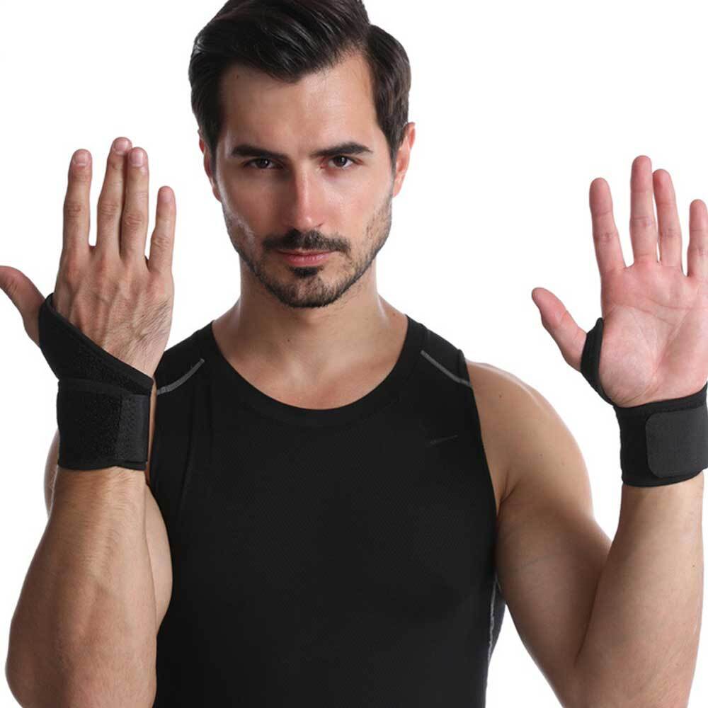 Adjustable Wrist Support Wrap Hand Brace Carpal Sprain Arthritis Protector Black