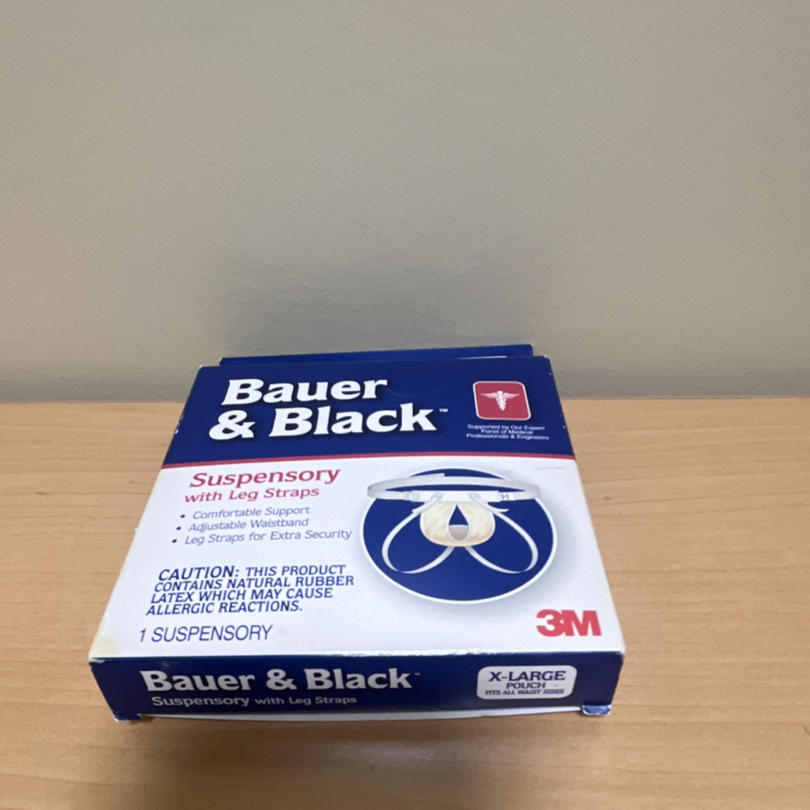Bauer & Black Men’s Groin Suspensory Support Adjustable XL Blue/White 201352