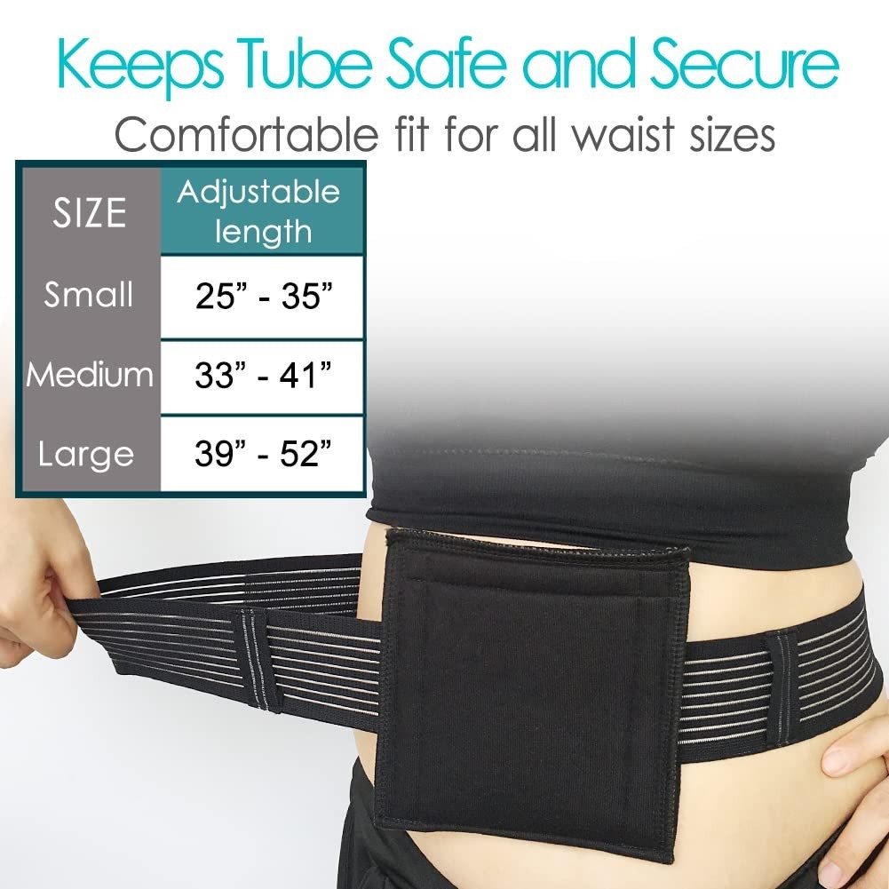 2 Pack Feeding Tube Belt – Breathable G-Tube Holder, Abdominal Support, No Tapin