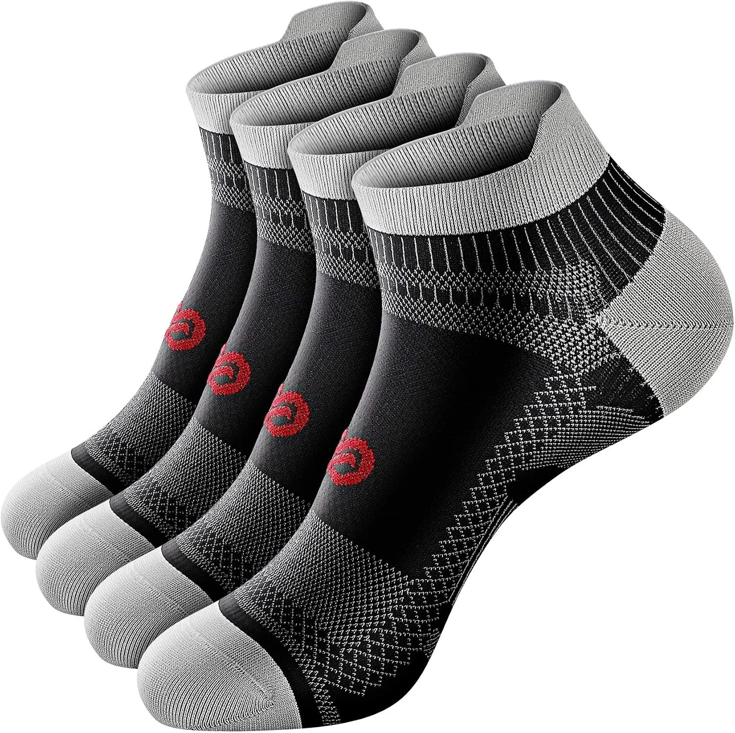 4 x Compression Socks for Men Women Ankle Running Socks for Plantar Fasciitis