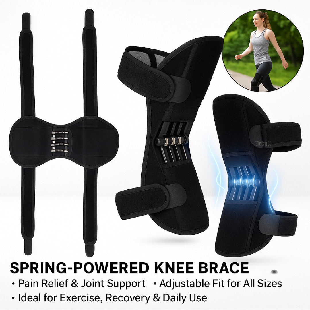 Adjustable Heavy Duty Knee Brace Support with Spring System Joint Pain Relief