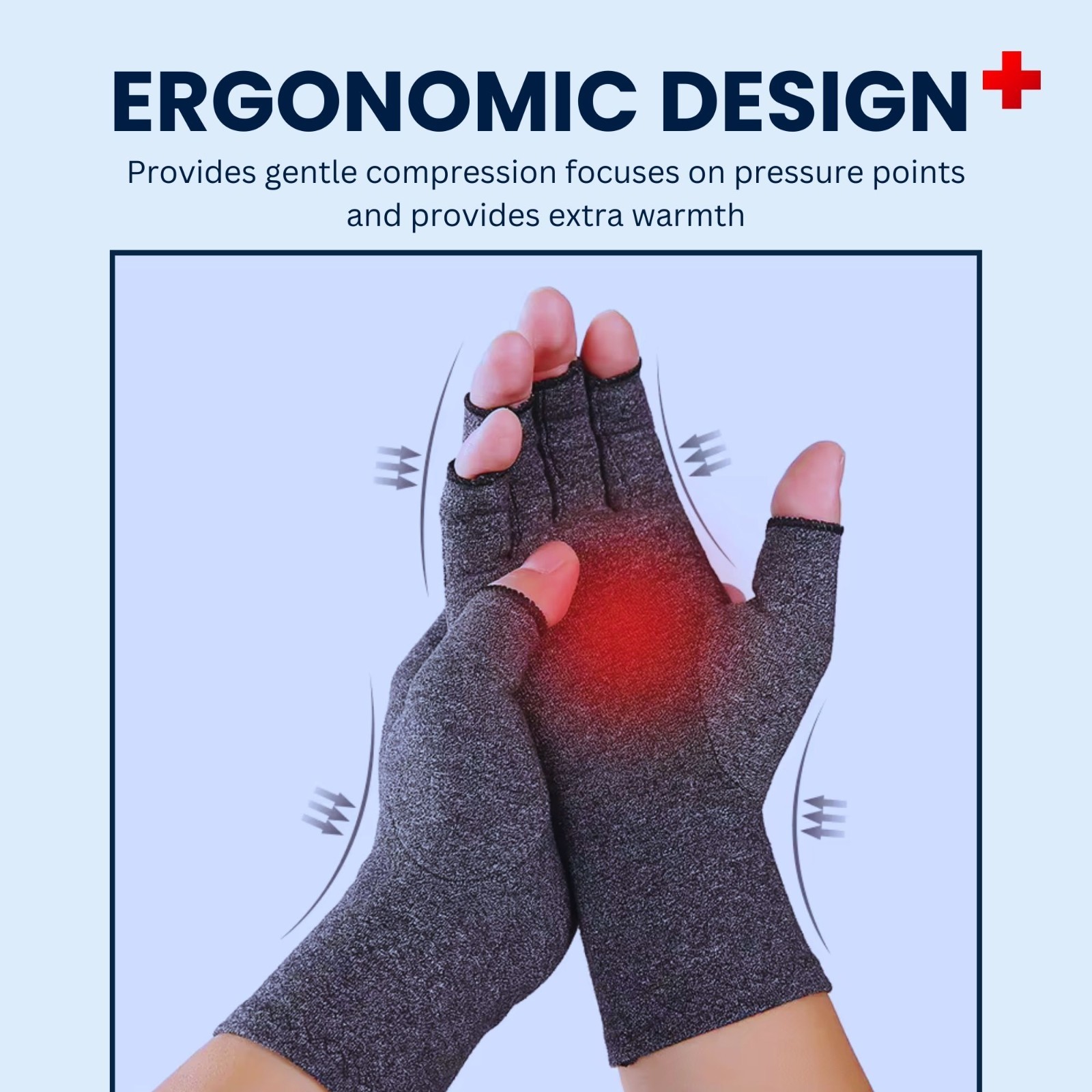 1 Pair Arthritis Gloves Compression Hand Wrist Support Brace Pain Relief Therapy