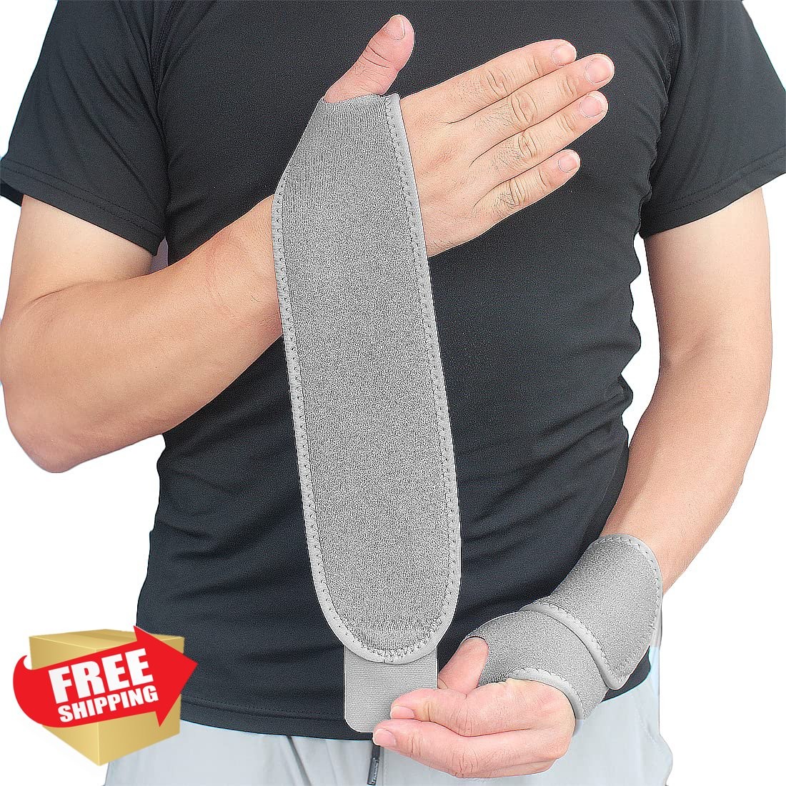 YUNYILAN Wrist Brace Carpal Tunnel Gray 2pk