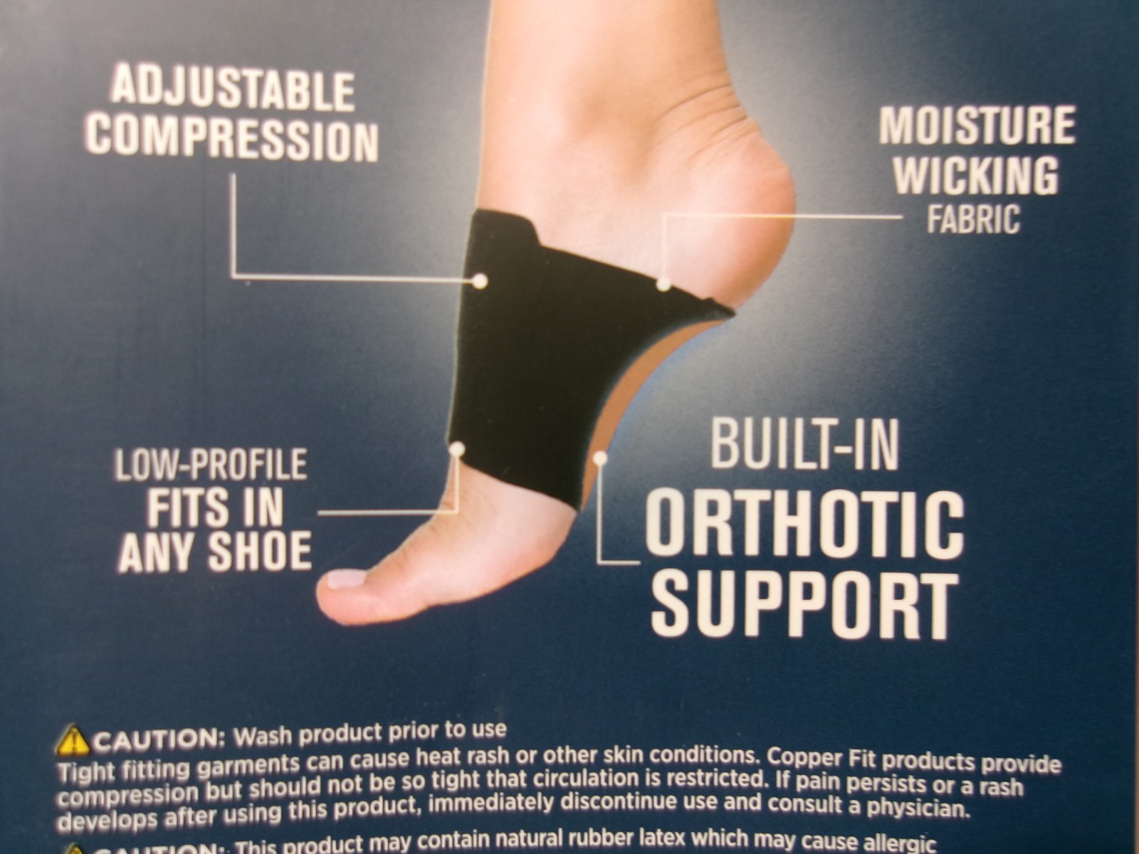 Copper Fit Health Unisex Arch Relief Plus with Built-In Orthotic Support