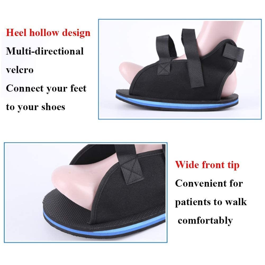 Post Op Shoe Open Walking Shoe Lightweight Surgical Cast Boot Adjustable Straps